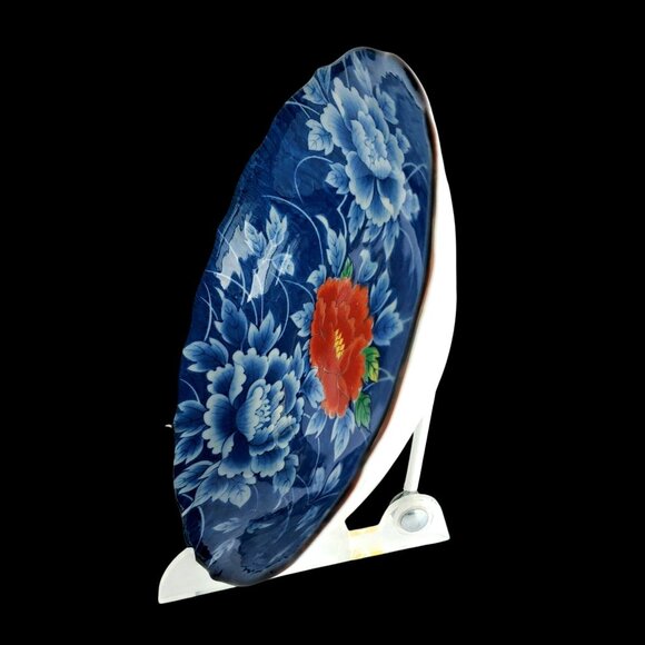 Arita Ware Japanese Porcelain 3 Bowls Blue Cobalt Pottery Floral Designs - Picture 4 of 10